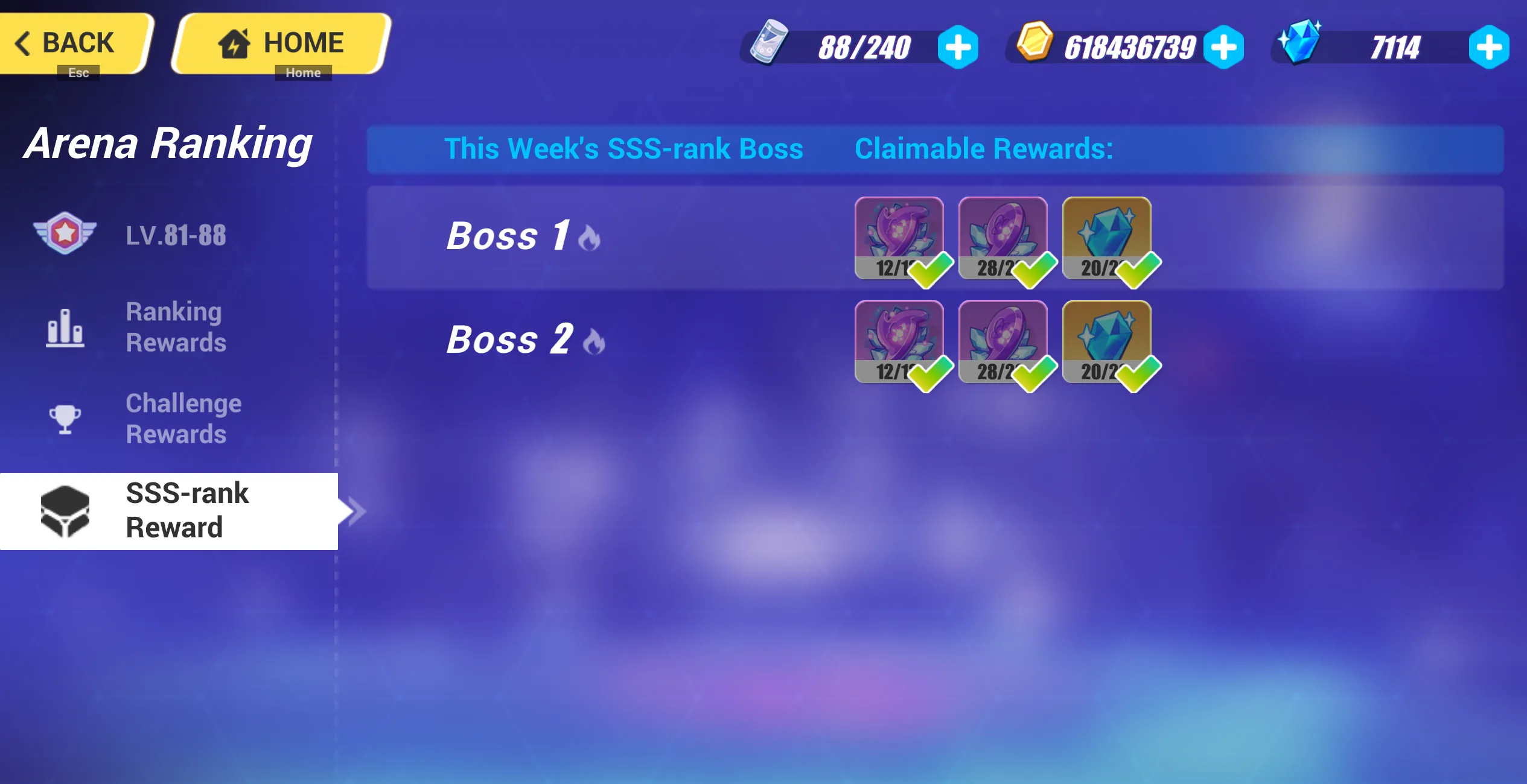 SSS Score Rewards
