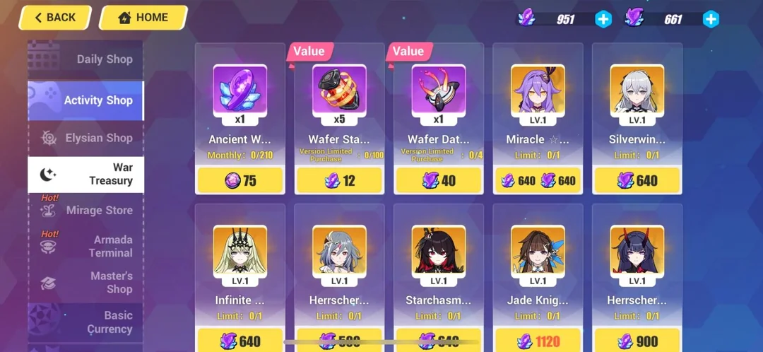 War Treasury Battlesuits